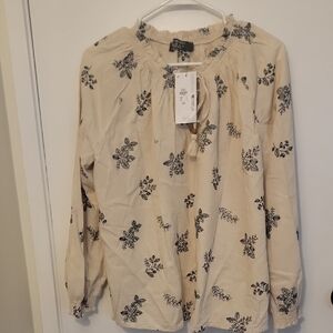 Floral Beige Blouse